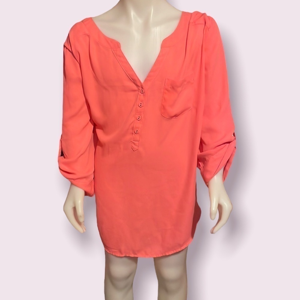 TORRID Pink Lightweight Blouse Size 1